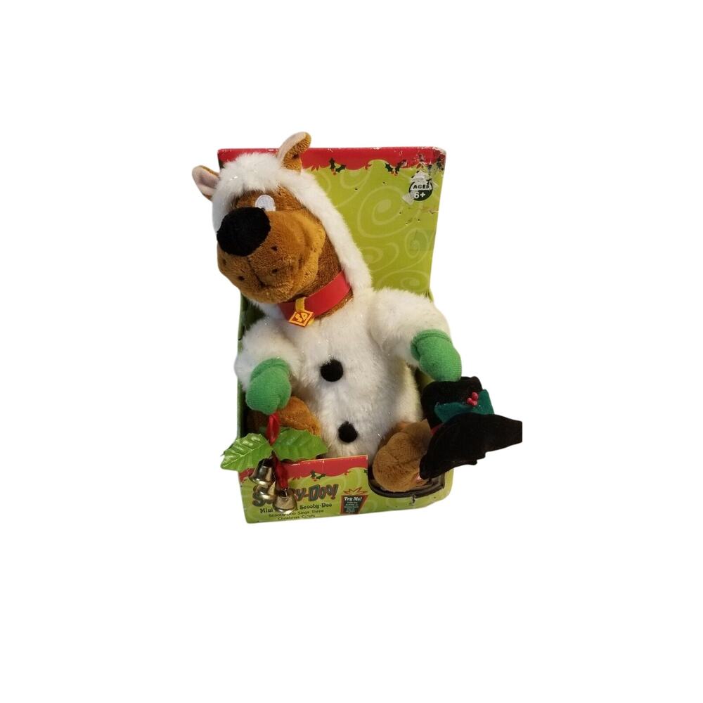 Vintage 2002 Scooby-Doo Mini Dancing Sings Christmas Carol's Plush Gemmy